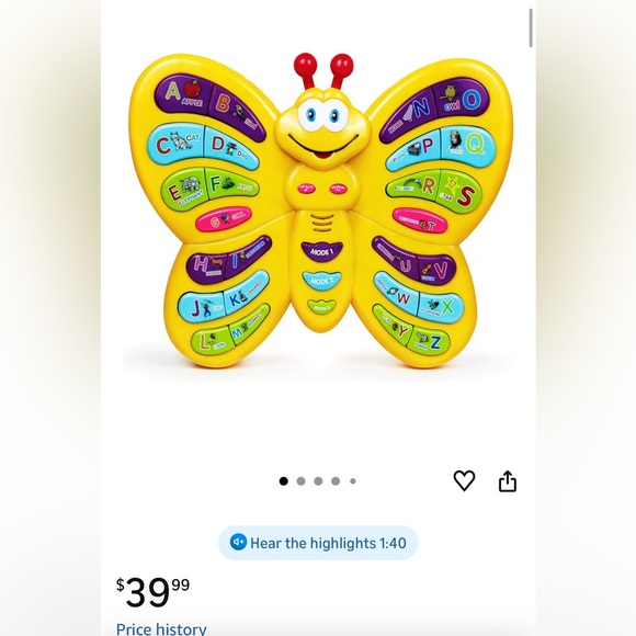 Interactive Butterfly Learning Toy - Picture 4 of 4